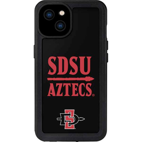 San Diego State University Aztecs San Diego State iPhone 15 Plus Waterproof Case